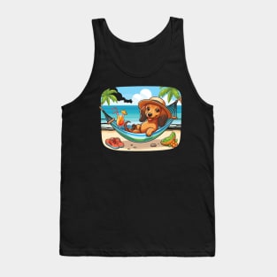 funny dog  chilling Tank Top